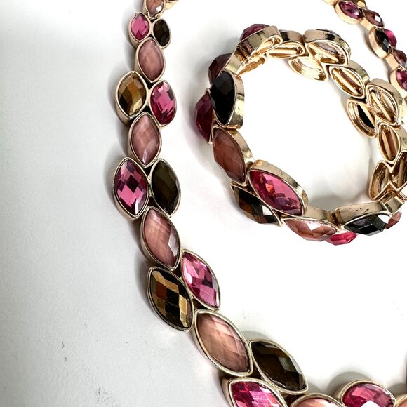 ANNE KLEIN | Jewelry Set Necklace and Bracelet Set | Rose Gold Brown - Picture 3 of 10